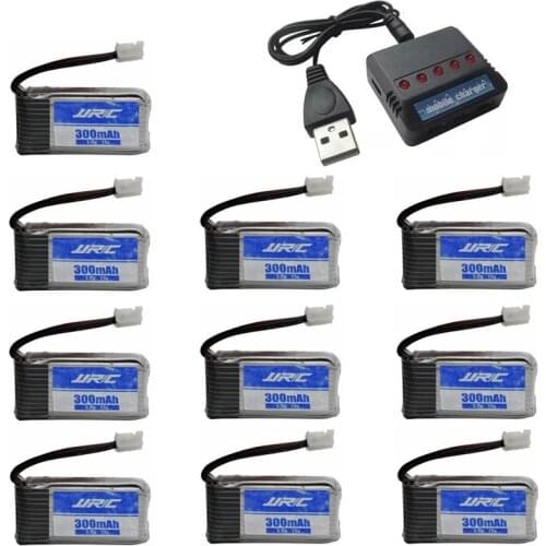 Lipo Battery Charger Set For JJRC H56 3.7V 300mAh For JJRC H56 T2G Drone Battery RC Quadcopter Spare Part Lipo Battery 5pcs/lots
