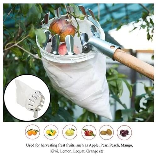 Fruit Picker Head Basket 14/16cm Dia Gardening Fruits Collection For Harvest Fruit Catcher Garden Tool Portable Fruits Catcher