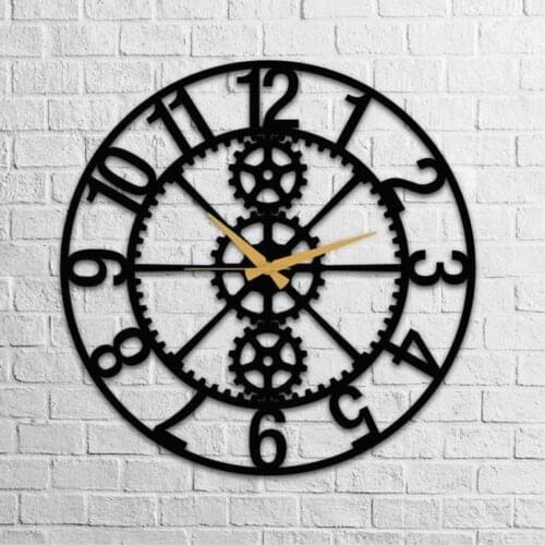 HLO 2021 Round Mechanical Wooden Wall Clock Quality Affordable Home Decoration Quiet Moderne Fair Price Living Room Decorative