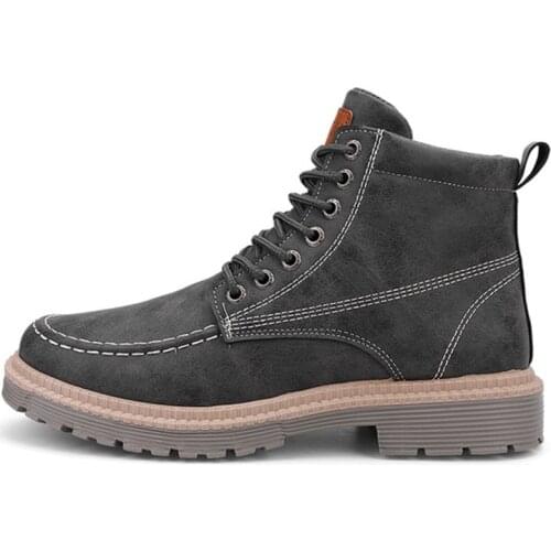 The New Trend Of Breathable Outdoor Leisure Hiking Shoes Mens Non-Slip Wear-Resistant Sports High-Top Tooling Martin Boots