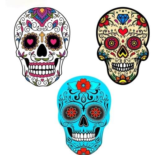 Car Sticker Creativity Mexican Sugar Skull Graffiti Skeleton Ghost Motorcycle Stickers Laptop Skateboard Helmet PVC Decal