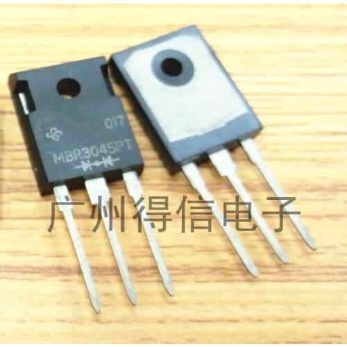 Free Shipping 10Pcs MBR3045PT MBR3045WT SBL3045PT SR3045PT TO-247 30A 45V Schottky Rectifier Diode