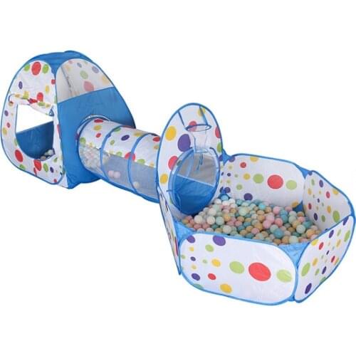 Children Foldable Large Play Tent Baby Toys Kids Indoor Outdoor Game Children Ocean Ball Pool Pit Crawling Tunnel House
