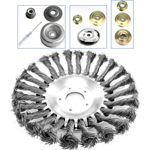 1 Set Grass Tray Plate and Gearbox Fixing Kit Steel Wire Trimmer Head Derusting Weeding Wheel Garden Brush Cutter Blade Nut