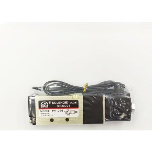 Pneumatic Solenoid Valve 4V110-06 5 Way 2 Position Control Air Gas Magnetic Valve 12V 24V 220V Coil Volt 4mm-12mm Hose Fittings