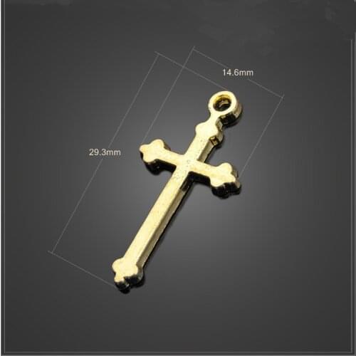28mm Antique Gold Italy Jesus Catholicism Cross Metal Charm Pendant For Jewelry Making Diy Bracelet Necklace Accessories