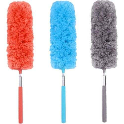 VODOOL Adjustable Microfiber Dusting Brush Stretch Extend Microfiber Feather Duster Car Furniture Household Table Dusting Brush