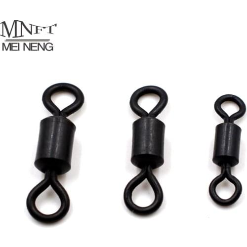MNFT 300Pc Fishing Rolling Swivels Strong Matt Black US Rolling Swivel Fishing Tackle Accessories Line to Hook Connectors 4/5/7