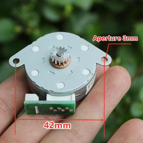 Minebea Mini 35MM Stepper Motor 2-phase 4-wire Micro Stepping Motor with 0.5 Mode Metal Gear 7.5 Degrees 20 Ohm 35mm*14mm