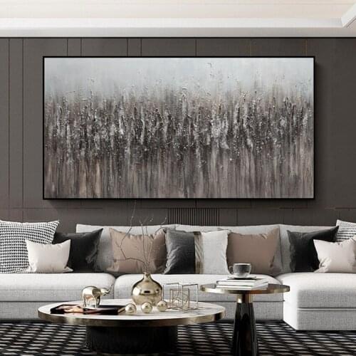No Framed Modern Decoration Abstract Oil Paintings Of Reeds Wall Art Canvas Paintings Artwork 100% Hand Painted Decor For Home