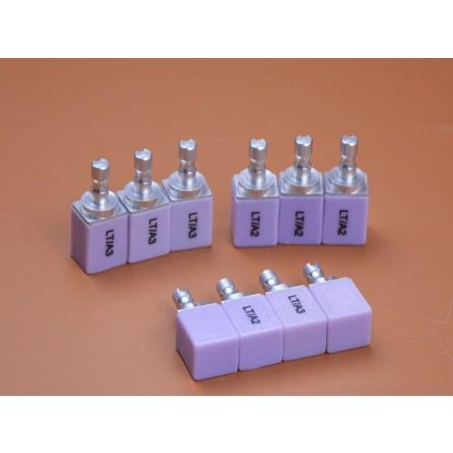 5 Pieces C14 LT HT Cerec glass blocks Dental Lithium Dislicate Blocks e.max Cerec CAD CAM lithium disilicate glass-ceramic block