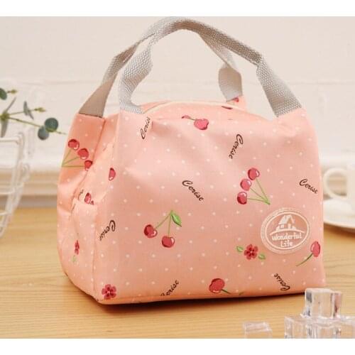 Lunch Bag Insulated Cold Stripe Picnic Carry Case Thermal Portable Lunch Box Bento Pouch Lunch Container Food Storage Bags