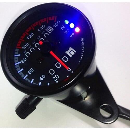 LED Signal Light Backlight Motorcycle Odometer Speedometer Gauge Meter Black