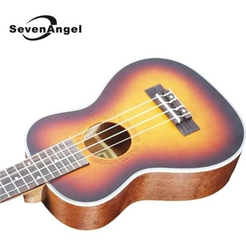 SevenAngel 26 inch Tenor Ukulele Rosewood Fingerboard 4 Aquila Strings Guitar Electric ukelele Sunset Color with Pickup EQ