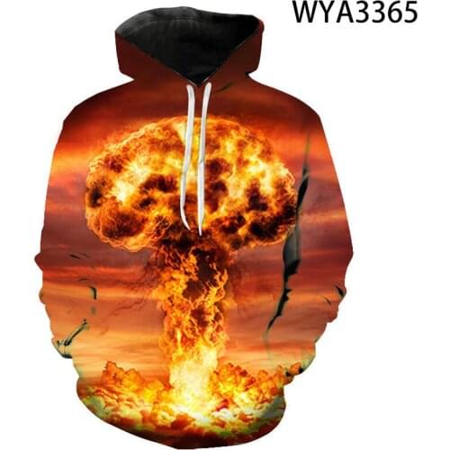 Spring And Fall Men Women Children Atomic Bomb Explosion 3D Printed Hoodies Pullover Streetwear Boy Girl Kids Sweatshirts Anime