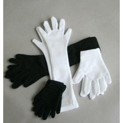 [wamami] White Black Gloves For 1/4 MSD 1/3 DZ SD AOD BJD Dolls Dollfie Outfits