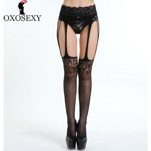 2019 new lace open crotch mesh Women Stockings Female Sexy Stockings Fishnet Tights Pantyhose high waist Tight sexy lingerie 310