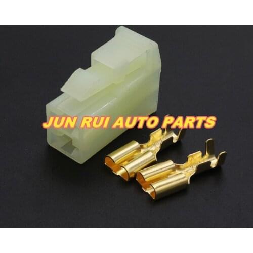 10pcs/lot Automotive connectors core 2 hole automotive wiring harness plug docking connector air 2Pin Male And Female