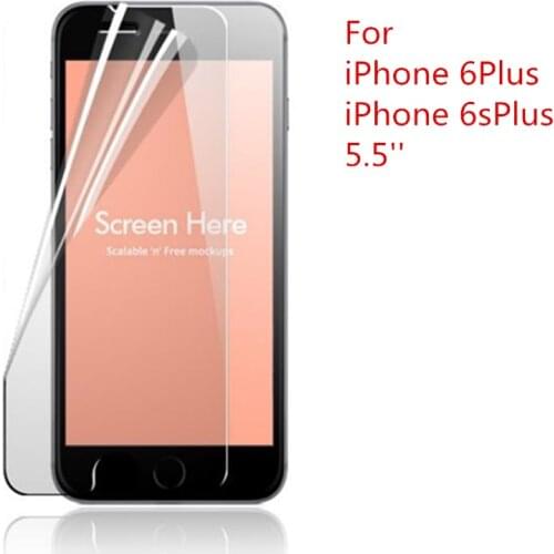 100 Pieces a Pack For iPhone 6 Plus 6s Plus Screen Protector 5.5 inch HD Front Protect with Wiping Cloth each Single