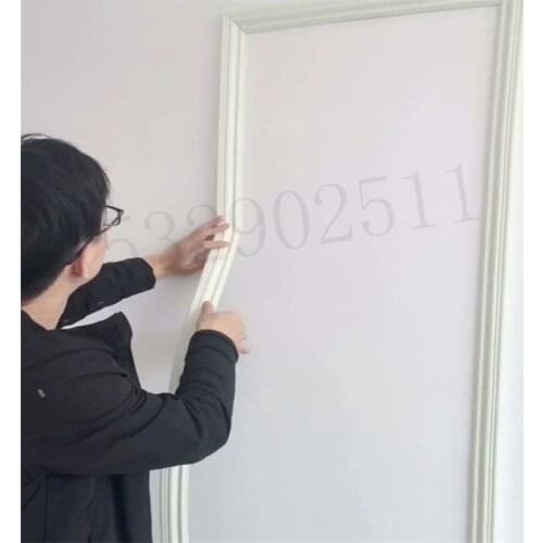 3D Wall Sticker Border Embossing Tile Free Cut Home Decor PE Foam DIY Bedroom Self Adhesive Top Corner Line Living Room