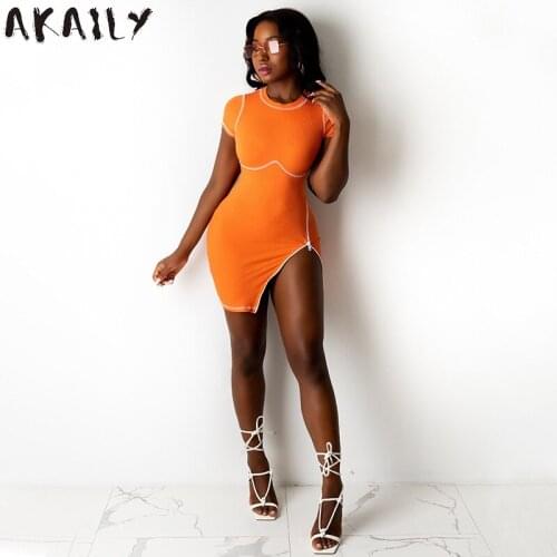 Летние платья с коротким рукавом Akaily China At AliExpress