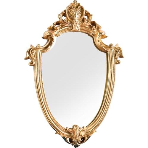 Retro Style Golden Decorative Makeup Mirror Wall Mirrors Home Decor Supplies