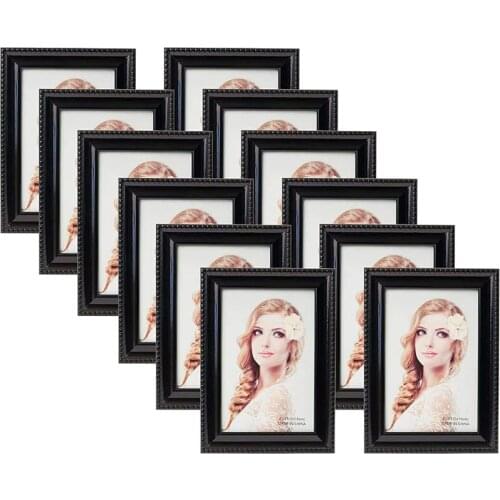 Wood Black White Color Picture FrameMulti Photo Kit Gallery Wall Decor Table Display For Desk Family Mural Collage Bundle