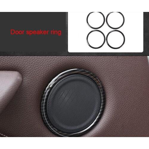 For BMW 2 series Gran tourer F46 218i 220i 2015-2019 carbon fiber Door speaker ring 4pcs