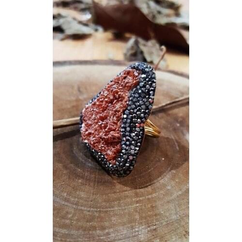 Dr Stone natural Stone Vanadinite Stone 22 carat gold plated female Even 418647259