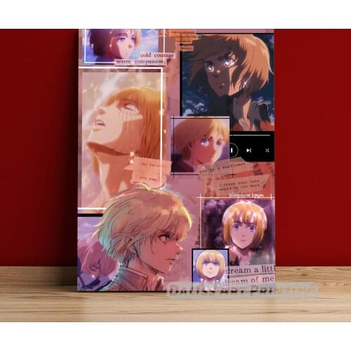 Canvas Anime Armin Attack on Titan Pictures Home Decoration Paintings Poster HD Prints Wall Art Modular Living Room Framed