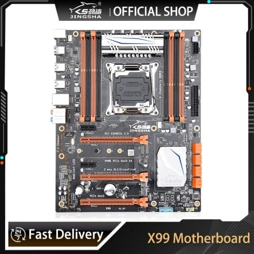 JINGSHA X99 Motherboard Has Four Channels LGA2011-3 USB3.0 NVME M.2 SSD Supports DDR3 ECC REG RAM up to 256GB Applicable Mining