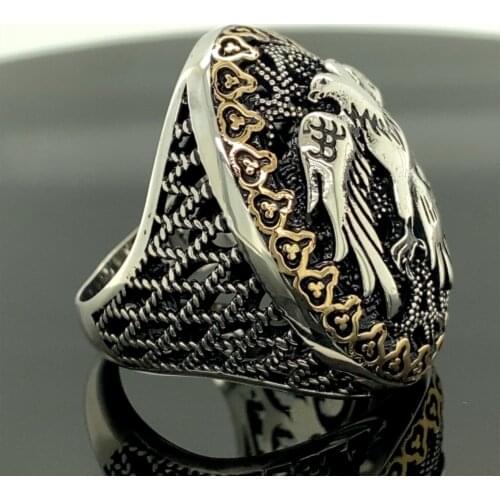 Eagle Ring, Large Eagle Ring Handmade Sterling Silver Ring, Handmade Ring, Mens Eagle Ring, Adjustable Men Ring, Birds Silver R