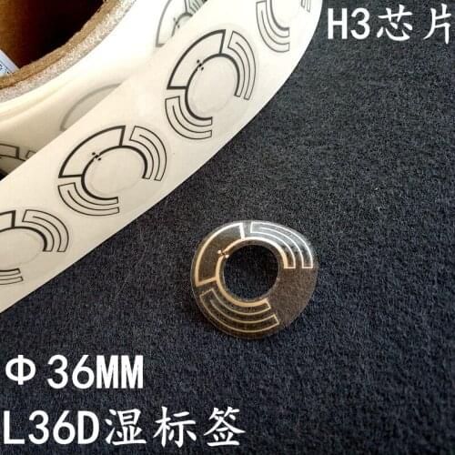 L36D UHF stickers RFID CD tags R6 M4 chip RF passive wet inlay 36mm diameter