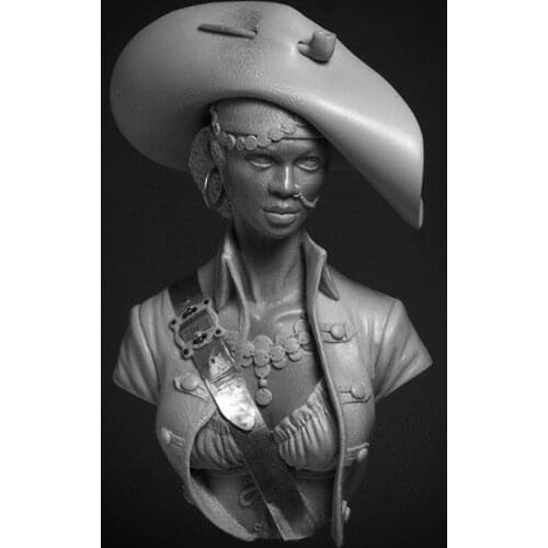 1/10 Scale Unpainted Resin bust Pirate Girl Sea Storm