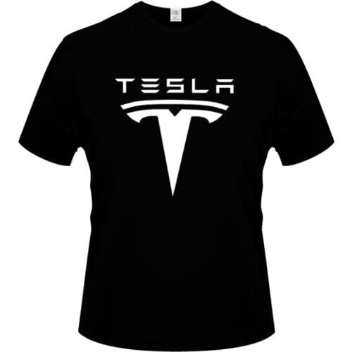 2021 styie New Tesla Men T Shirts Short Sleeve Printed T-shirt men bottoming shirt solid color Casual clothes Male Tops & Tees