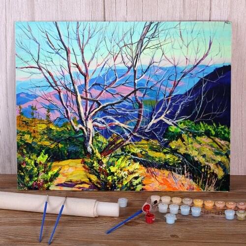 Landscape Autumn Paint By Numbers Kit Acrylic Paints 40*50 Canvas Painting Home Decoration Crafts Adults Drawing