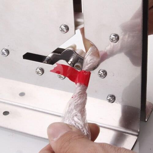 Stainless Steel Supermarket Bag Sealing Machine Food Packaging Fruit Shop Packer Portable Tape Cutter Dispenser C5AE