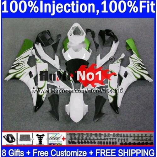 OEM For YAMAHA YZF R 6 YZF 600 YZF-600 Green flames 7MC.56 YZF R6 06-07 600CC YZF600 YZF-R6 2006 2007 YZFR6 06 07 OEM Fairings