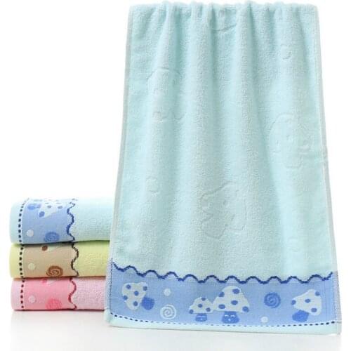 Face towel bath towels 100% natural cotton Mushroom pattern cute comfortable soft and Strong water absorption towels
