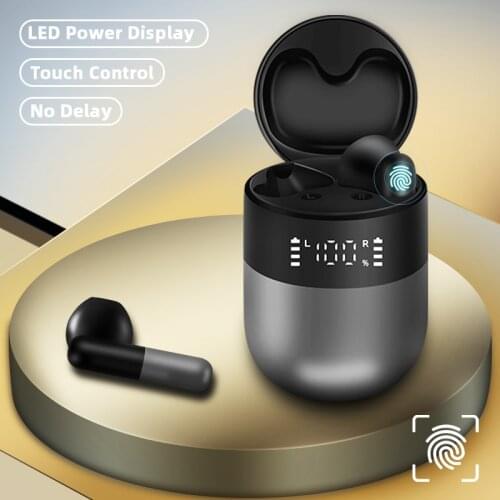 M&J New TWS Touch Bluetooth Earphones Noise Wireless Headphones HIFI Stereo Sports Waterproof Earbuds With Microphone Headset