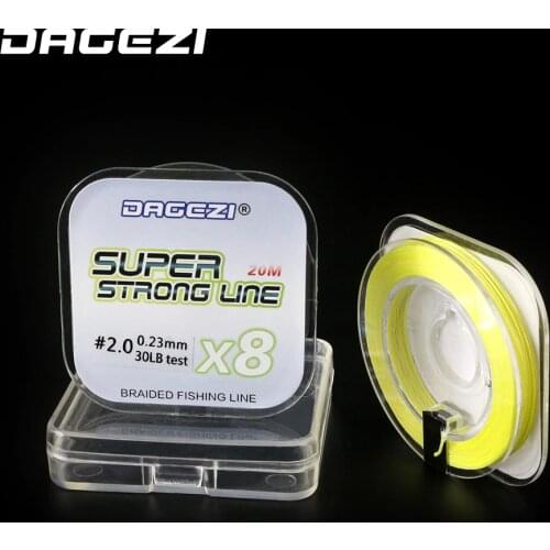 DAGEZI 20M Super Strong PE Braided Fishing Line 8 strands Leader line Multifilament Fishing Line Carp Fishing Sea Fishing lines