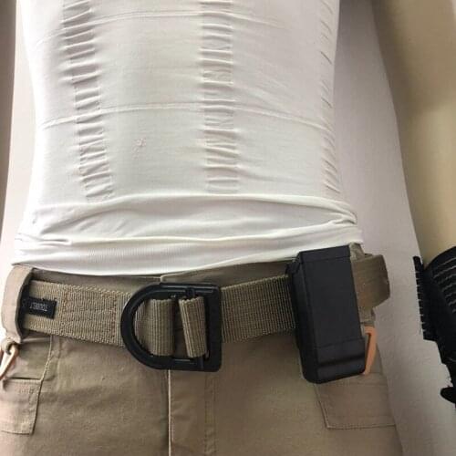 Tactical CQC Magazine Pouch Gun Mag Holder Quick Draw Double Stack Magazine Holster Holder for Glock 1911 Flashlight for Hunting