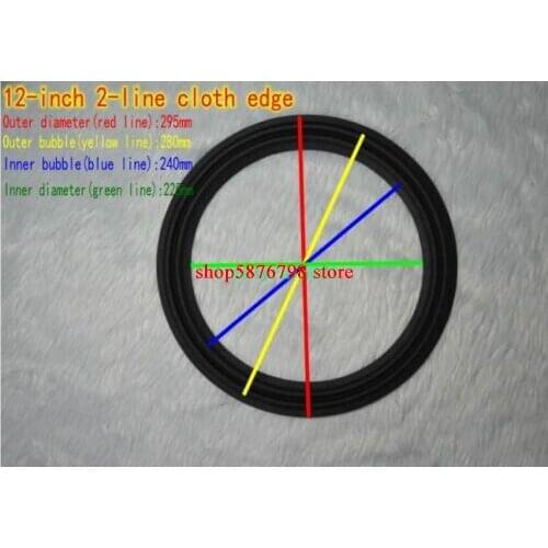1pcs 12"inch 2/3/4-line Speaker Cloth edge Surround ring Audio Repair parts