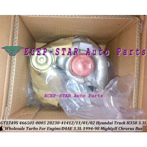 GT1749S 466501 466501-5005S 28230-41411 28230-41412 Turbo Turbocharger For HYUNDAI Truck H350 Mighty Chrorus Bus H600 D4AE 3.3L