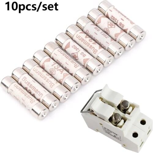 10Pcs 3A 5A 10A 13A 6X25 Ceramic Tube Fuse British Domestic House Hold Mains Plug Cartridge Fuse BS1362 British Plug Fuse