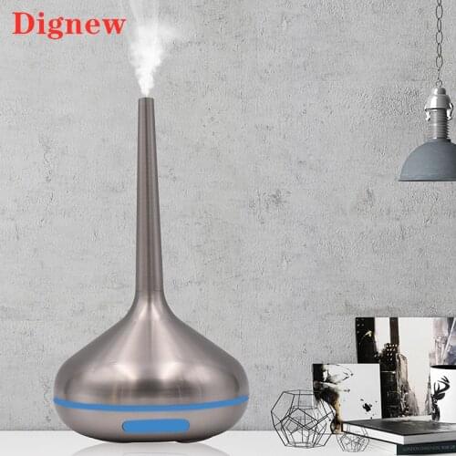 100ml Air Humidifier Electroplated Metal Aroma Essential Oil Diffuser Ultrasonic Mist Maker 7 Led Light For Home Office