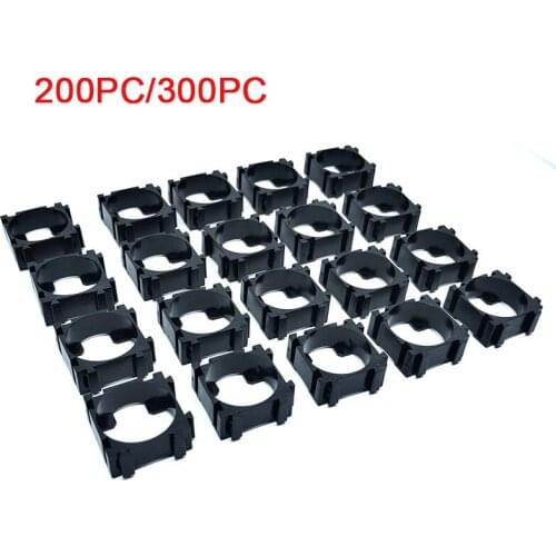 200/300pcs Battery Bracket 18650 Safety Anti Vibration Holder Bracket 22x22mm pc+pp+gp Meterials Lithium Batteries Support Stand
