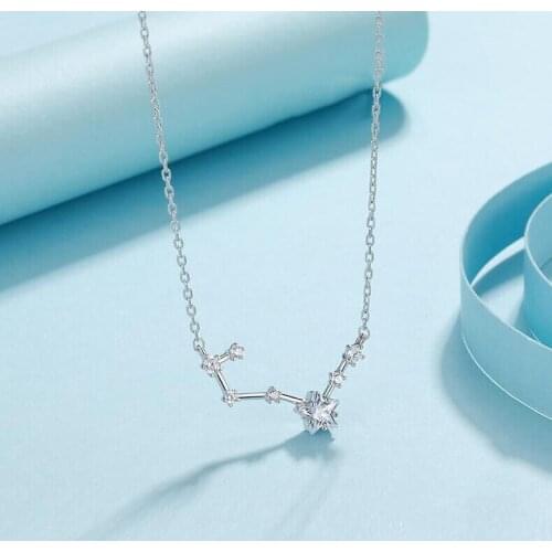 2021 New Trendy Big Dipper Star Pendant Necklace for Women Dazzling Micro Zircon Short Choker Clavicle Chain Necklaces Luxury