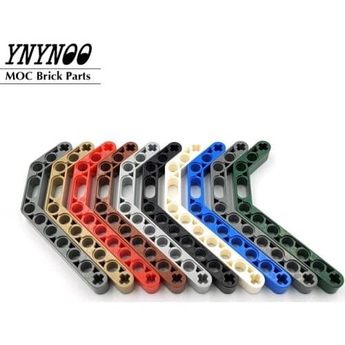 5Pcs/lot High-Tech Beam 1x11.5 Double Bent Thick for MOC Building Blocks Bricks Parts DIY Educational Tech Parts Particles Toys