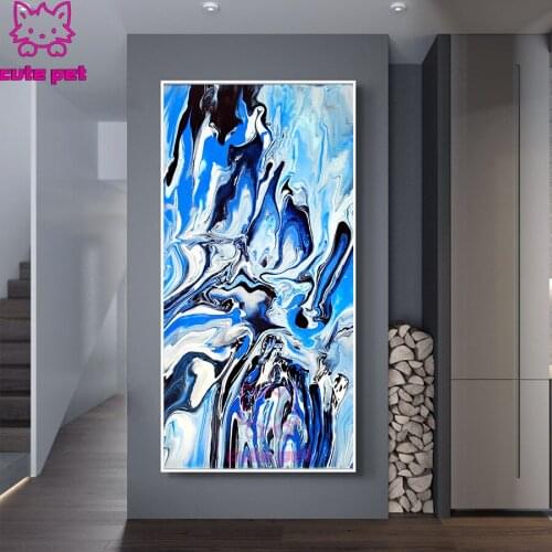 5D Full Round Drill Oil painting Water flow Diy Diamond Painting CrossStitch Kits Diamond Mosaic Embroidery Painting Decor large